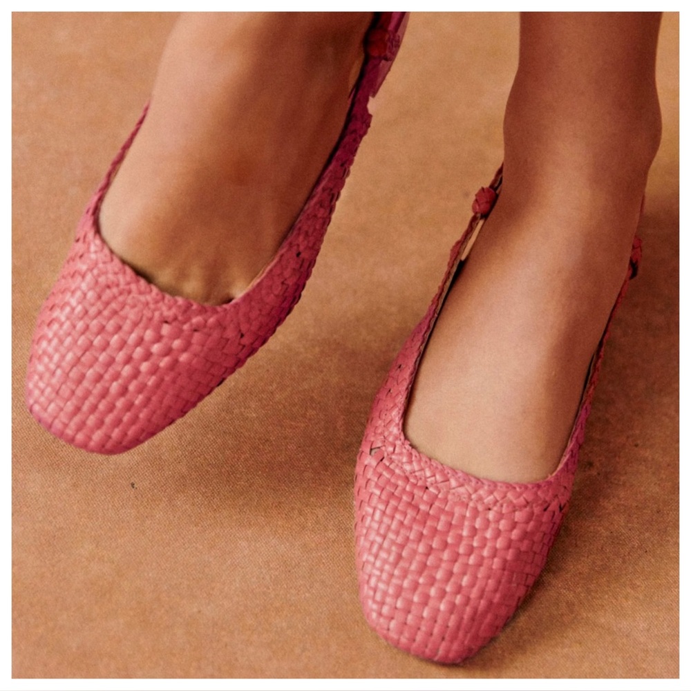 Sezane Noemie Heeled Pumps Rose Tressé - Size 38